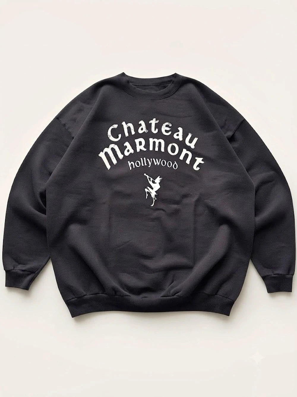Gildan Chateau Marmont Hollywood Crewneck Sweatshirt Black
